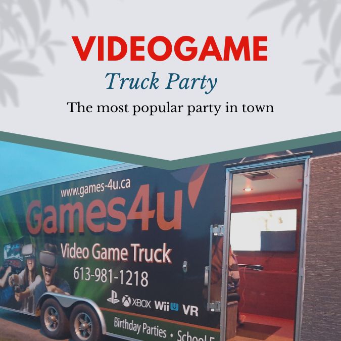 Videogame truck birthday party